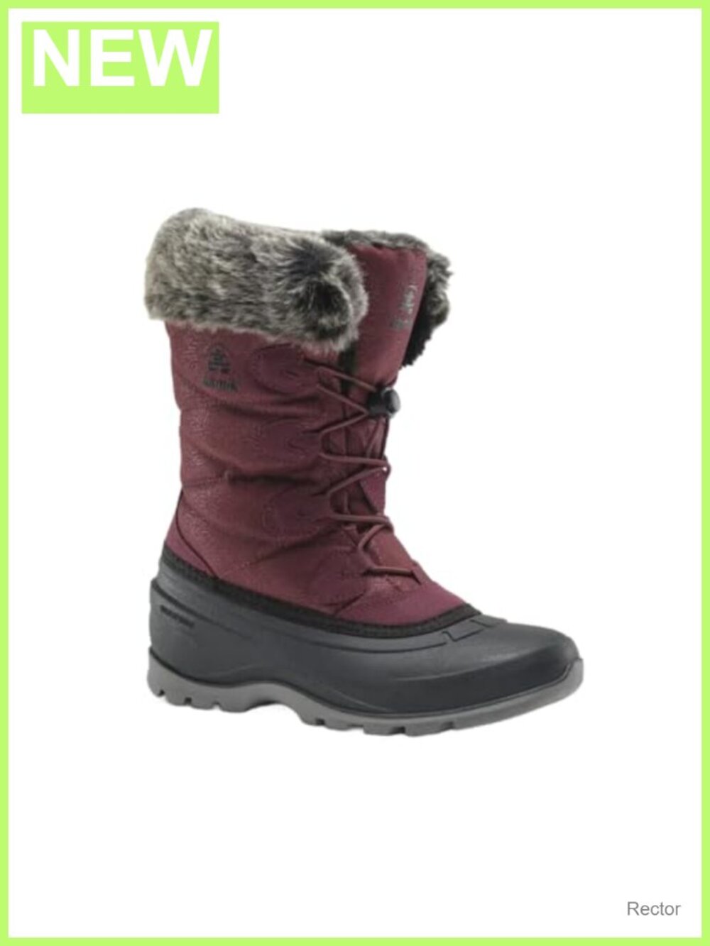 Insulated Waterproof Winter Snow Boots with Faux Fur Cuff - Womens